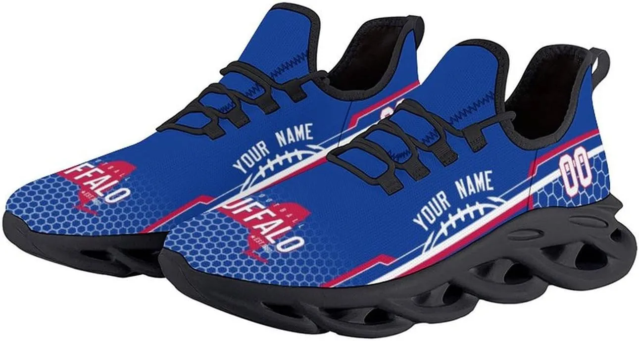 Custom City Football Flex Sneakers Personalized Name Number Athletic Shoes Fans Gifts Breathable Casual Shoes for Men Women