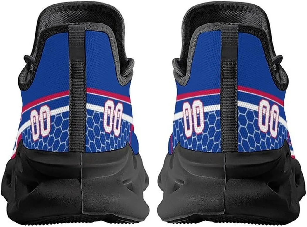 Custom City Football Flex Sneakers Personalized Name Number Athletic Shoes Fans Gifts Breathable Casual Shoes for Men Women