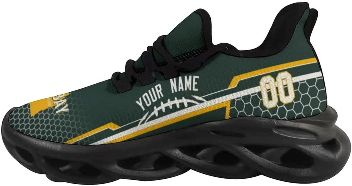 Custom City Football Flex Sneakers Personalized Name Number Athletic Shoes Fans Gifts Breathable Casual Shoes for Men Women