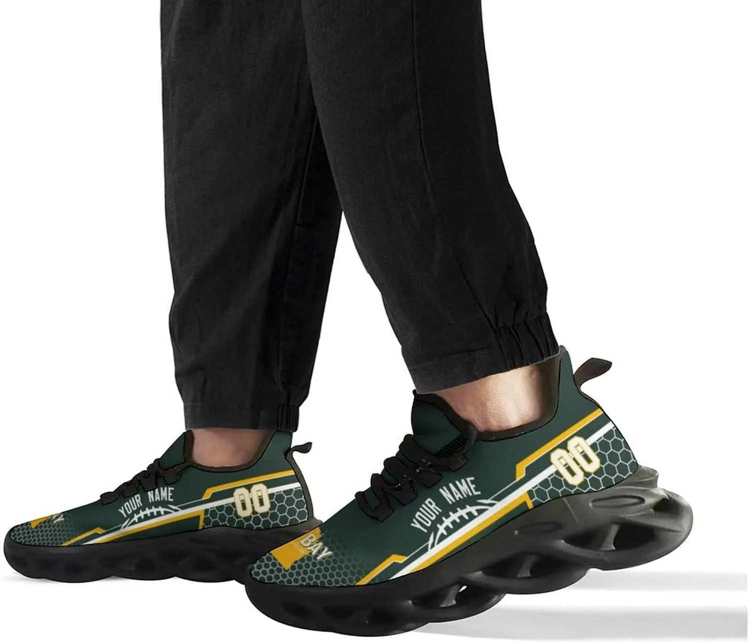 Custom City Football Flex Sneakers Personalized Name Number Athletic Shoes Fans Gifts Breathable Casual Shoes for Men Women