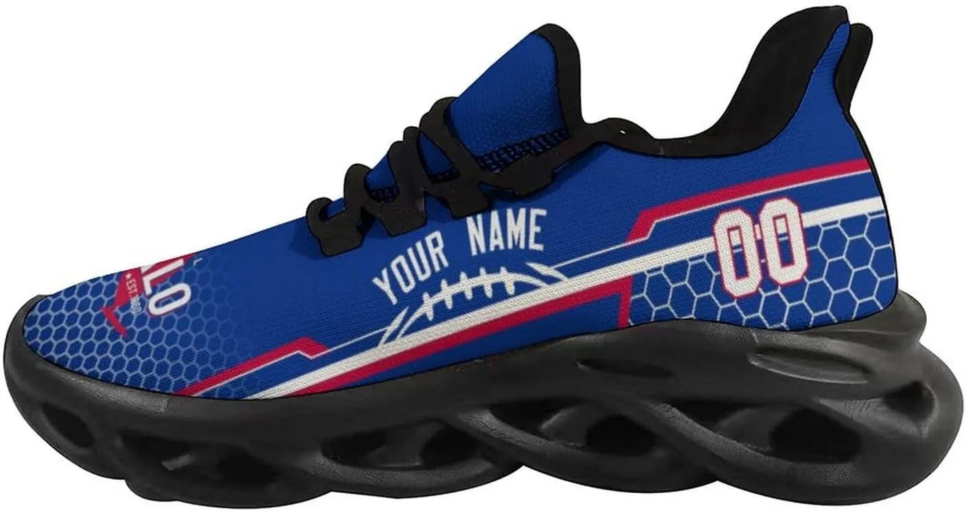 Custom City Football Flex Sneakers Personalized Name Number Athletic Shoes Fans Gifts Breathable Casual Shoes for Men Women