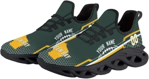 Custom City Football Flex Sneakers Personalized Name Number Athletic Shoes Fans Gifts Breathable Casual Shoes for Men Women