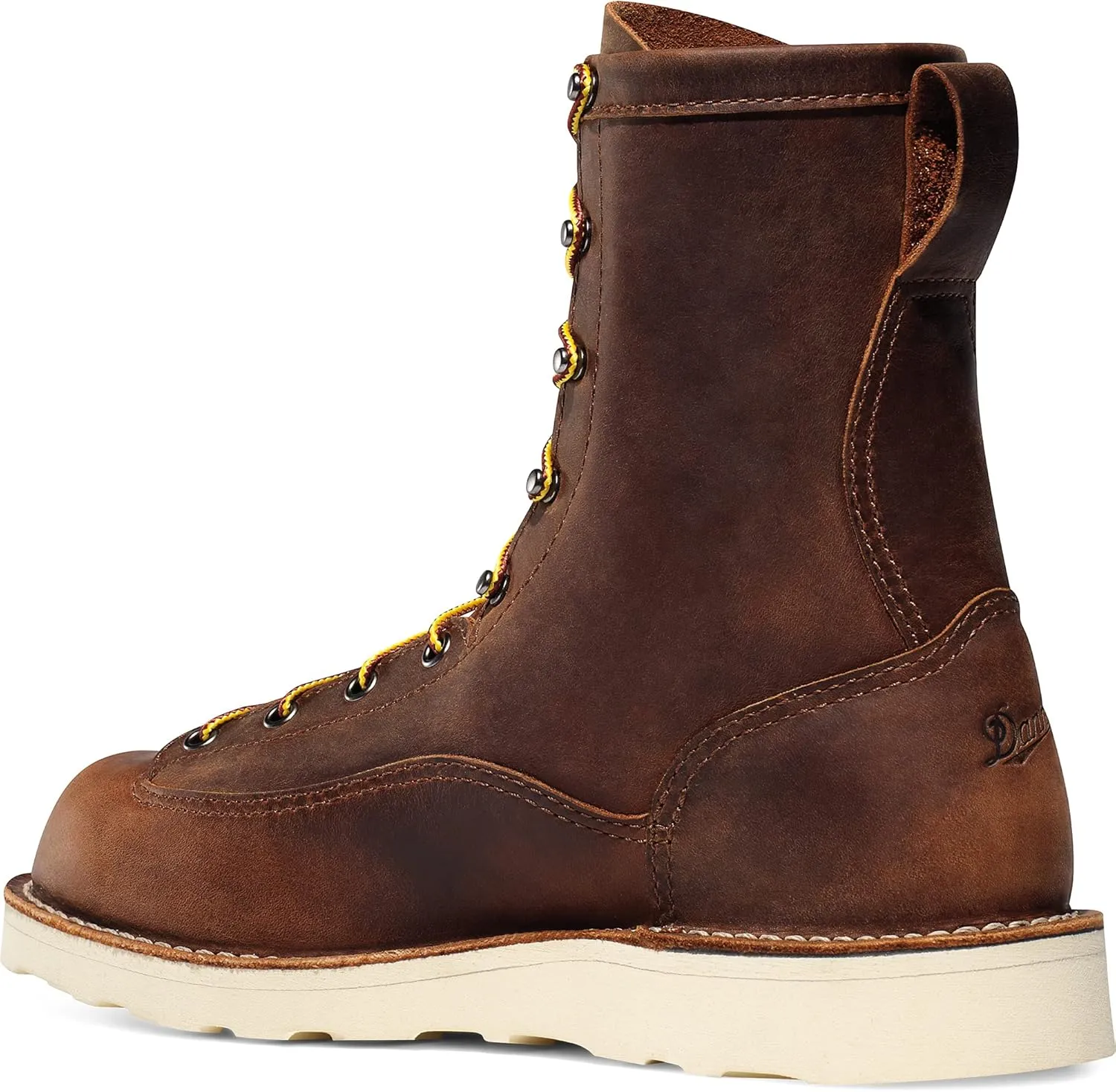 Danner 8” Bull Run Work Boots for Men - Durable, Lightweight Full-Grain Leather with Non Slip Wedge Outsole & 3-Density Cushion Footbed, EH Resistant