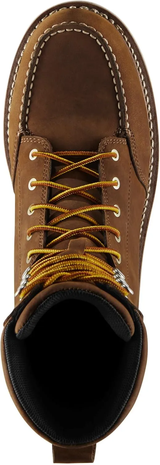 Danner Cedar River 8” Waterproof Work Boots for Men - Premium Leather with Breathable Lining, Comfort Footbed & Non Slip Rubber Outsole, EH Resistant