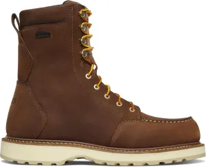 Danner Cedar River 8” Waterproof Work Boots for Men - Premium Leather with Breathable Lining, Comfort Footbed & Non Slip Rubber Outsole, EH Resistant