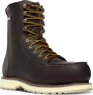 Danner Cedar River 8” Waterproof Work Boots for Men - Premium Leather with Breathable Lining, Comfort Footbed & Non Slip Rubber Outsole, EH Resistant