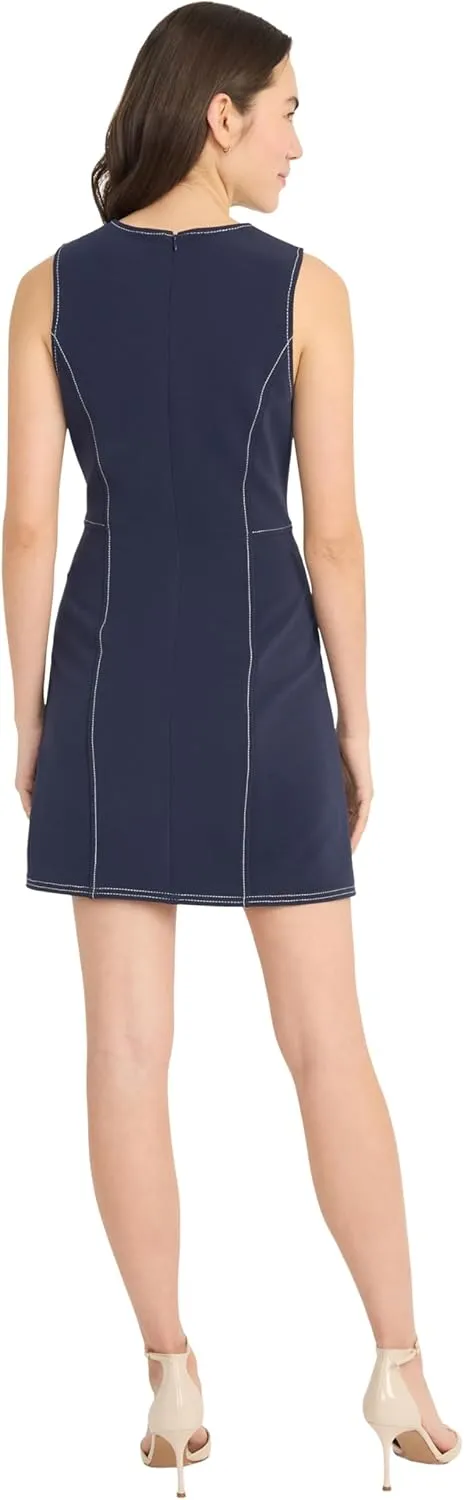 Donna Morgan Women's Sleeveless Mini with Princess Seaming-Special Occasion Cocktail Party Wedding Guest Dress