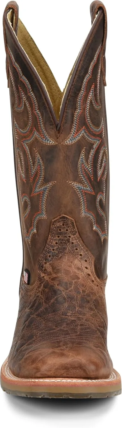 DOUBLE-H Men's 12" Harshaw Wide Square Toe Roper Boots
