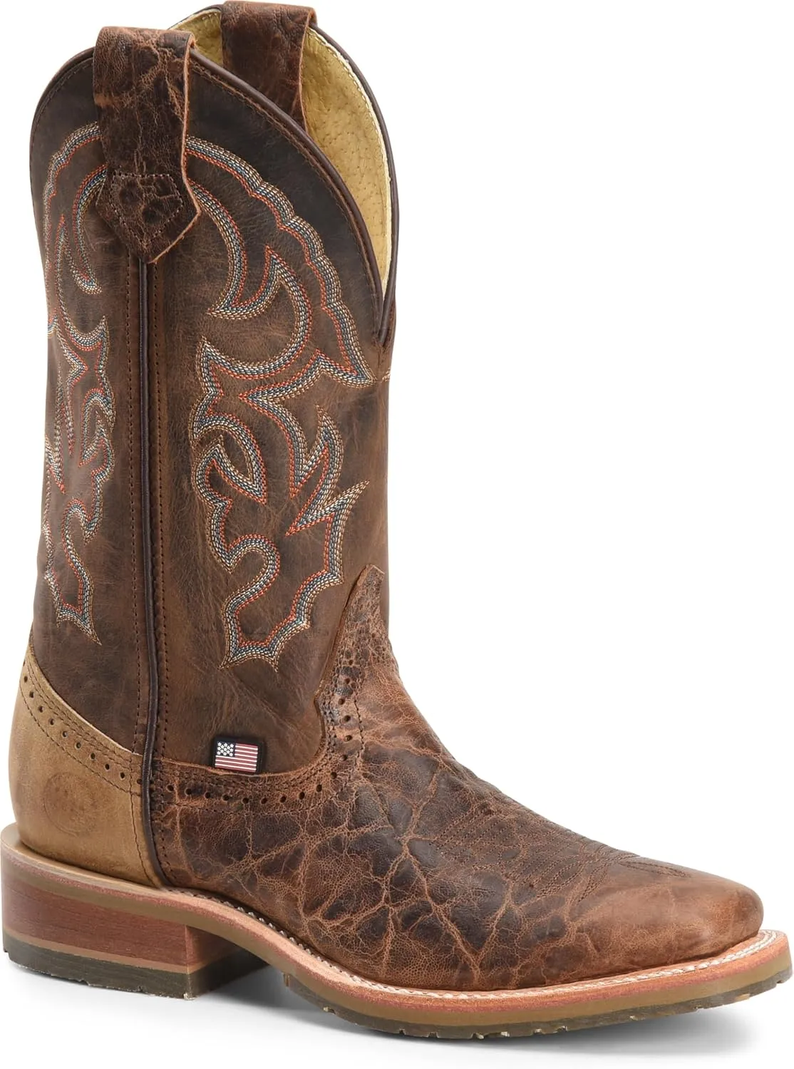 DOUBLE-H Men's 12" Harshaw Wide Square Toe Roper Boots