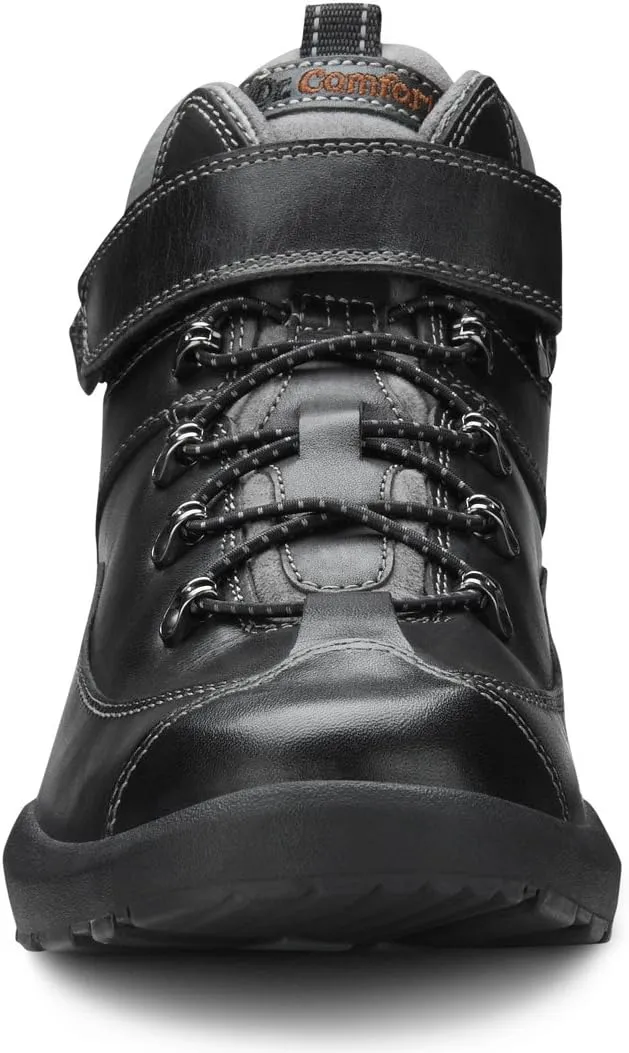 Dr. Comfort Men's Ranger Black Diabetic Hiking Boots