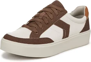 Dr. Scholl's Shoes Womens Madison Lace Sneaker Oxford Off White/Brown 10 M