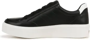 Dr. Scholl's Womens Madison Lace Sneaker Black/White Smooth 8.5 M