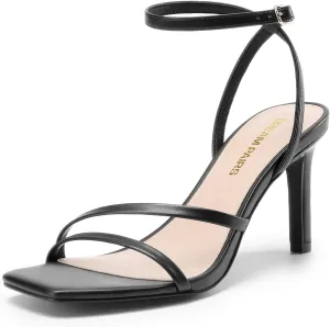 DREAM PAIRS Women’s High Stilettos Heels Open Toe Square Sandals Ankle Strap Pumps Sexy Comfort Strappy Dress Shoes Party Wedding Heeled Sandals