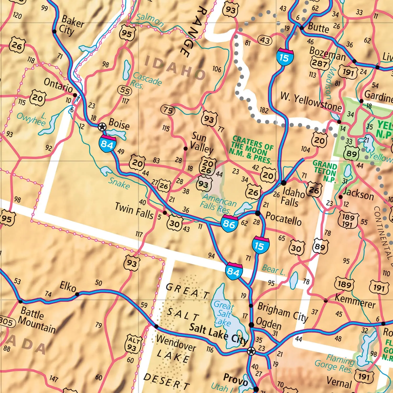 Easy to Fold! United States Interstate Map