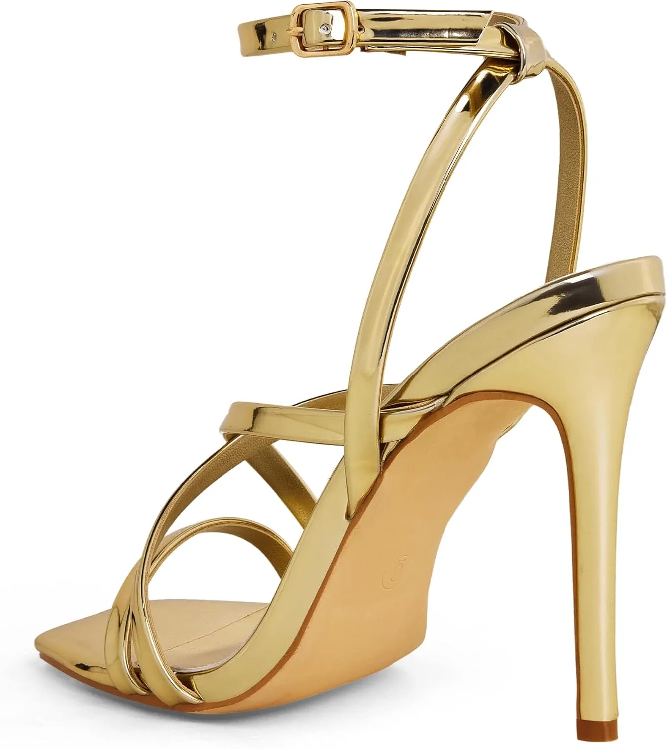 Elisabet Tang Fashion Women's Open Toe High Heel Sandals Strappy Ankle Strap Stiletto 4.33 Inch Heels Sexy Designs for Weddings and Parties