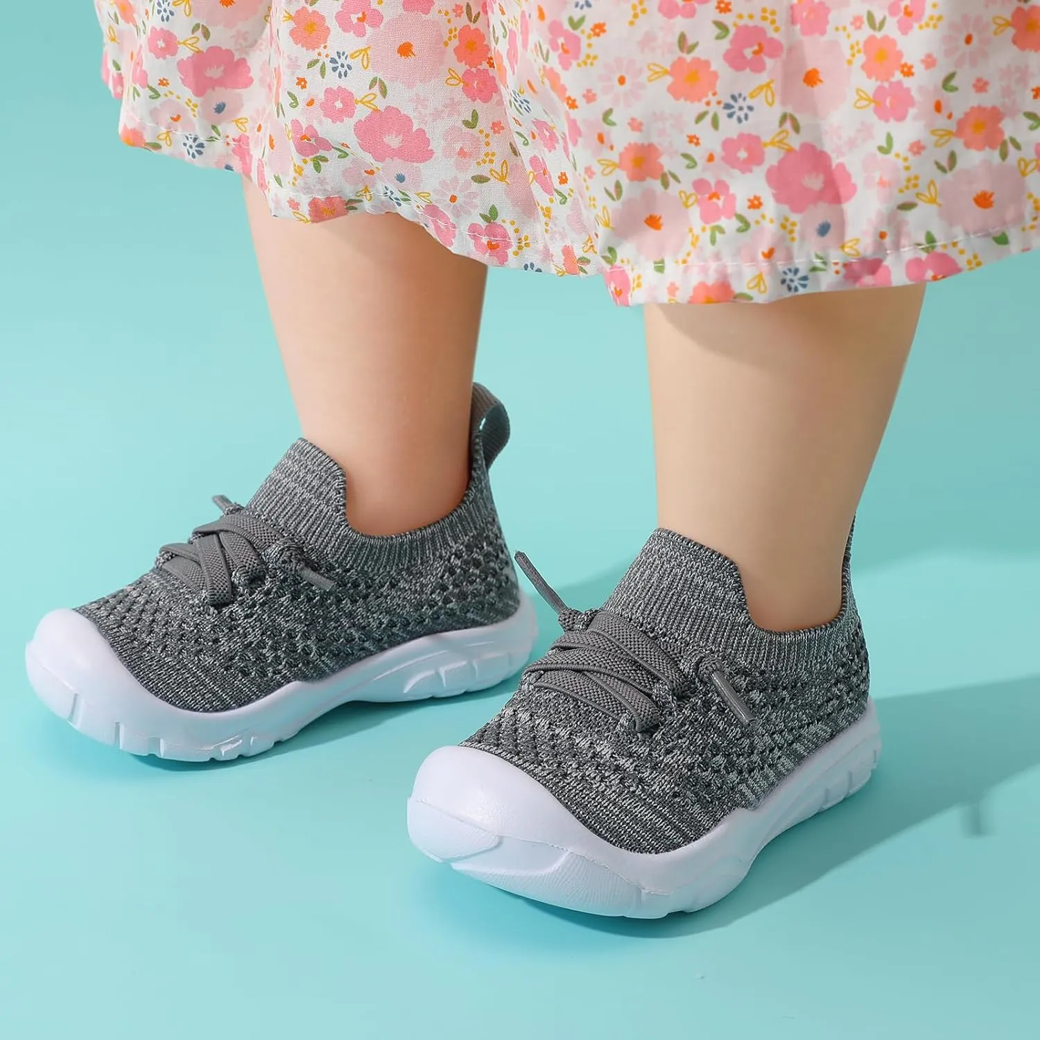 FEETCITY Toddler Sneakers Toddler Walking Shoes Boys Girls Toddler Tennis Shoes Lightweight Brethable Kids Slip On Shoes