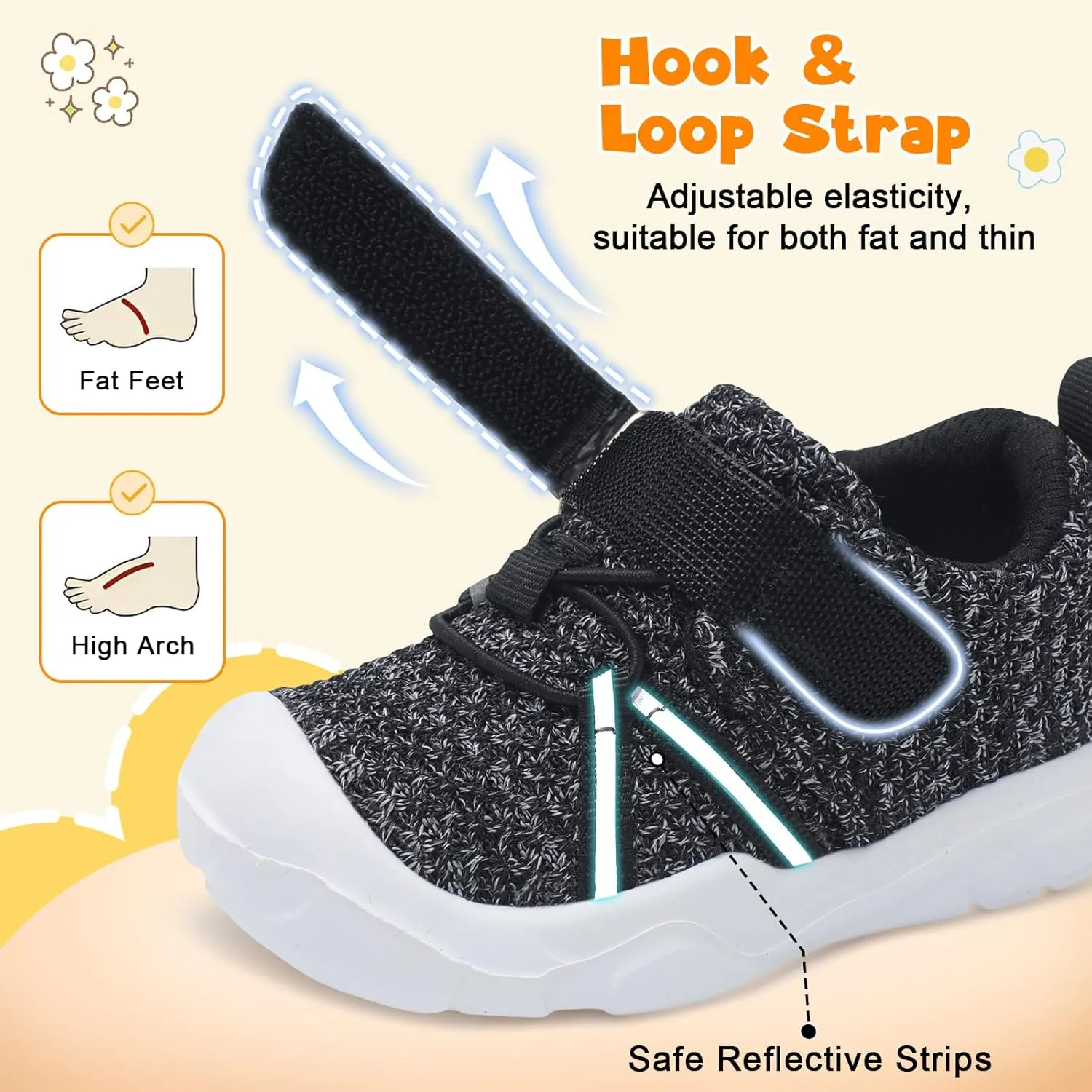 FEETCITY Toddler Sneakers Wide Toddler Shoes Boys Girls Tennis Shoes Sports Running Walking Sneakers