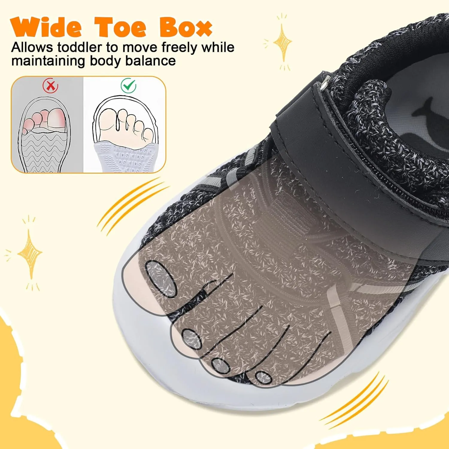 FEETCITY Toddler Sneakers Wide Toddler Shoes Boys Girls Tennis Shoes Sports Running Walking Sneakers