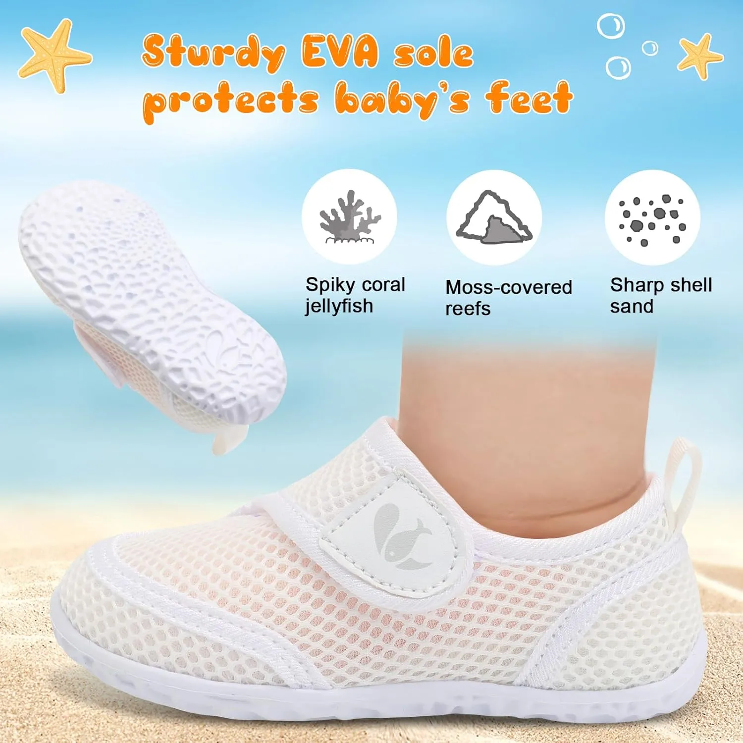FEETCITY Toddler Water Shoes Boys Girls Swim Shoes Quick Dry Kids Aqua Socks Barefoot for Beach Swimming Pool