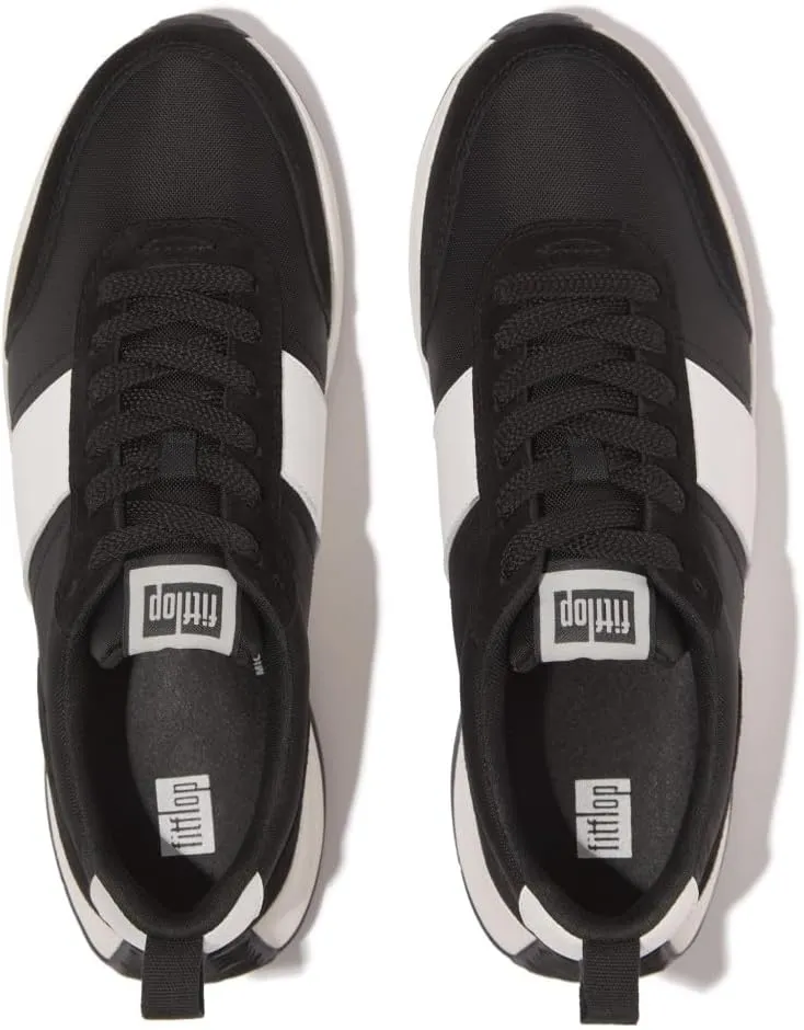 FitFlop F-Mode Flow Mens Fabric/Suede/Leather Sneakers