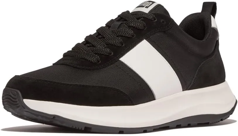 FitFlop F-Mode Flow Mens Fabric/Suede/Leather Sneakers