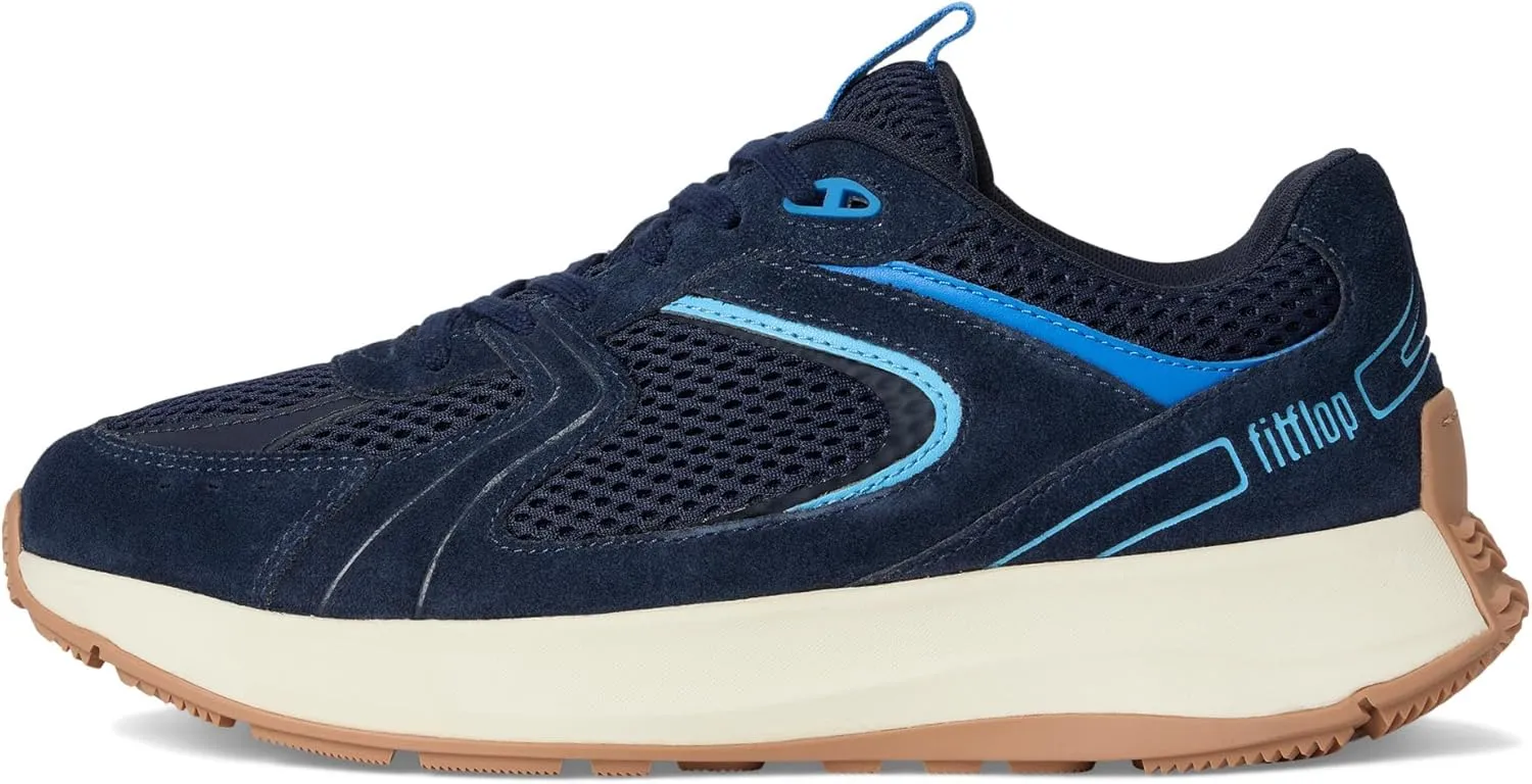 FitFlop Women's F-Mode Flow Suede/Mesh/Leather Flatform Sneakers