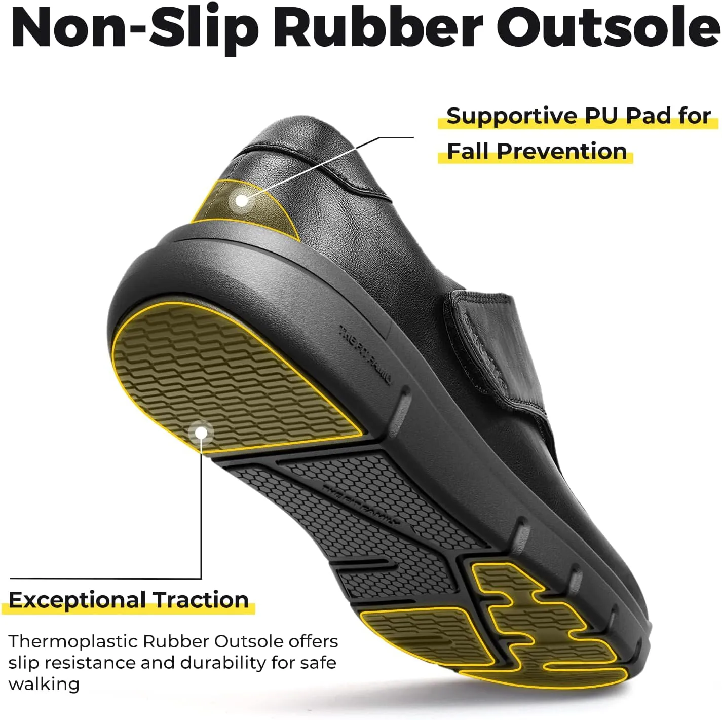 FitVille Diabetic Shoes for Men Dress Shoes Casual Slip On Oxfords Shoes Adjustable Business Formal Wedding Shoes Orthopedic Sneakers for Swollen Feet - EasyTop Deluxe Dress Shoes V1