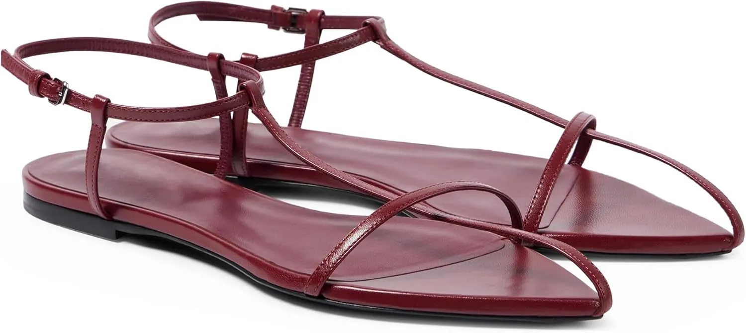 Flat Sandals for Women with Metal Buckle Ankle Strappy Ladies Fashion Slide Sandals Comfortable Summer Open Toe Women Sandals Dressy.