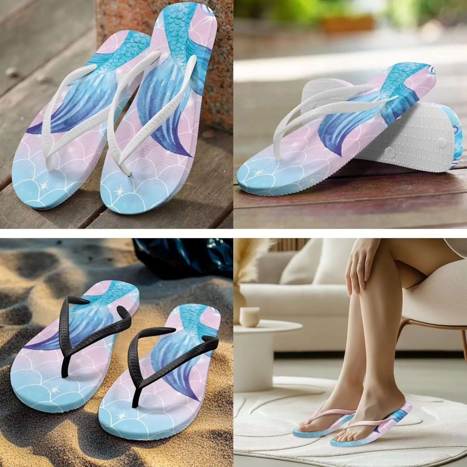 Flip Flops For Women Non-Slip Bathroom Shower Shoes Cushion foam Indoor and Outdoor Sandals Summer Beach Shoes