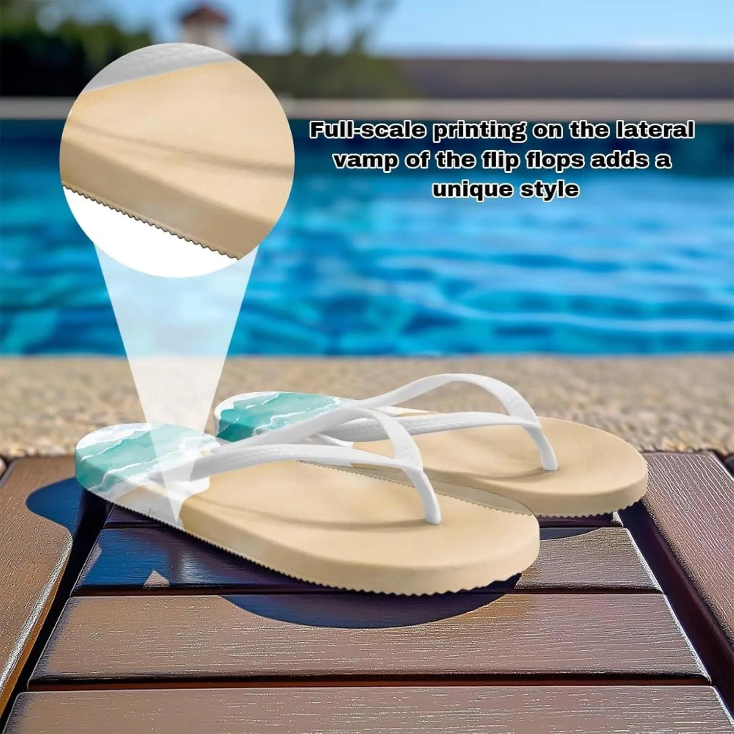 Flip Flops For Women Non-Slip Bathroom Shower Shoes Cushion foam Indoor and Outdoor Sandals Summer Beach Shoes