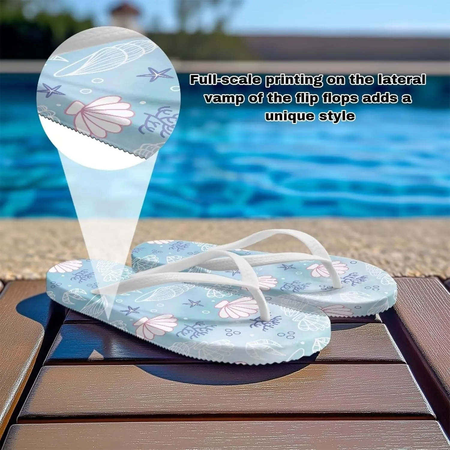 Flip Flops For Women Non-Slip Bathroom Shower Shoes Cushion foam Indoor and Outdoor Sandals Summer Beach Shoes