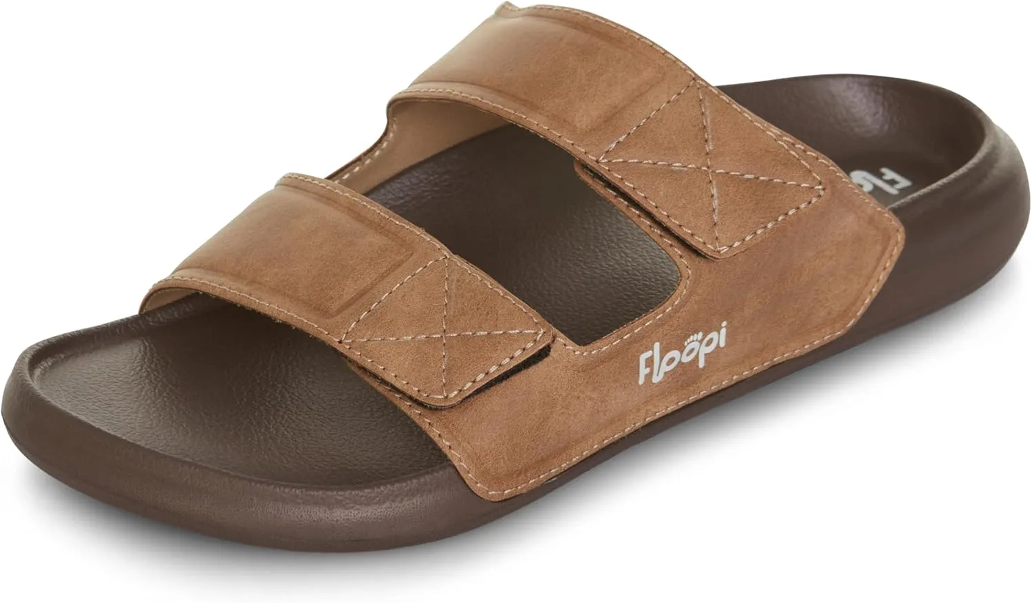 Floopi Flip Flops for Men with Double Straps Men Beach Sandals With Heal and Arch Support Comfort Fit Men Slides with Indoor & Outdoor Anti Skid Soles