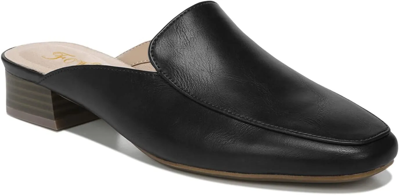 FOWT Comfort Walking Flat Loafers for Women Casual Fashion Round Toe Low Chunky Heels Wide Width Slippers Driver Driving Styles Flats Shoes Size 4-16 US