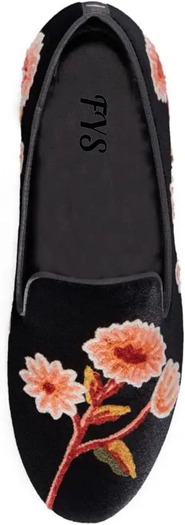 FYS Women Comfortable Slip On Loafers Round Toe Ballet Flats Walking Casual Driving Office Wide Dressy Shoes Size 4-15 US