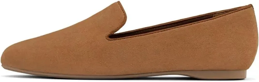 FYS Women Comfortable Slip On Loafers Round Toe Ballet Flats Walking Casual Driving Office Wide Dressy Shoes Size 4-15 US