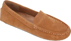 Gentle Souls by Kenneth Cole Women's Women's Mina Perforated Driving Style Loafer, Cognac, 5.5
