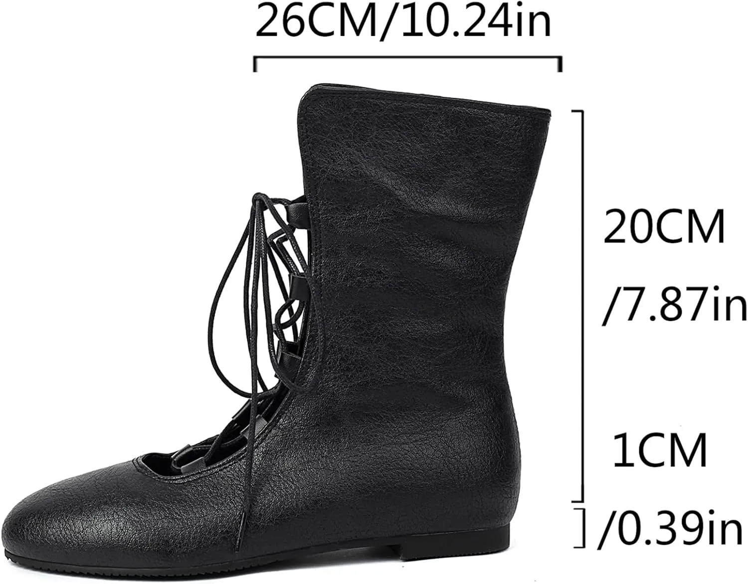 Gicoiz Women Lace Up Comfort Round Toe Vinatge Flats Moccasin Boots