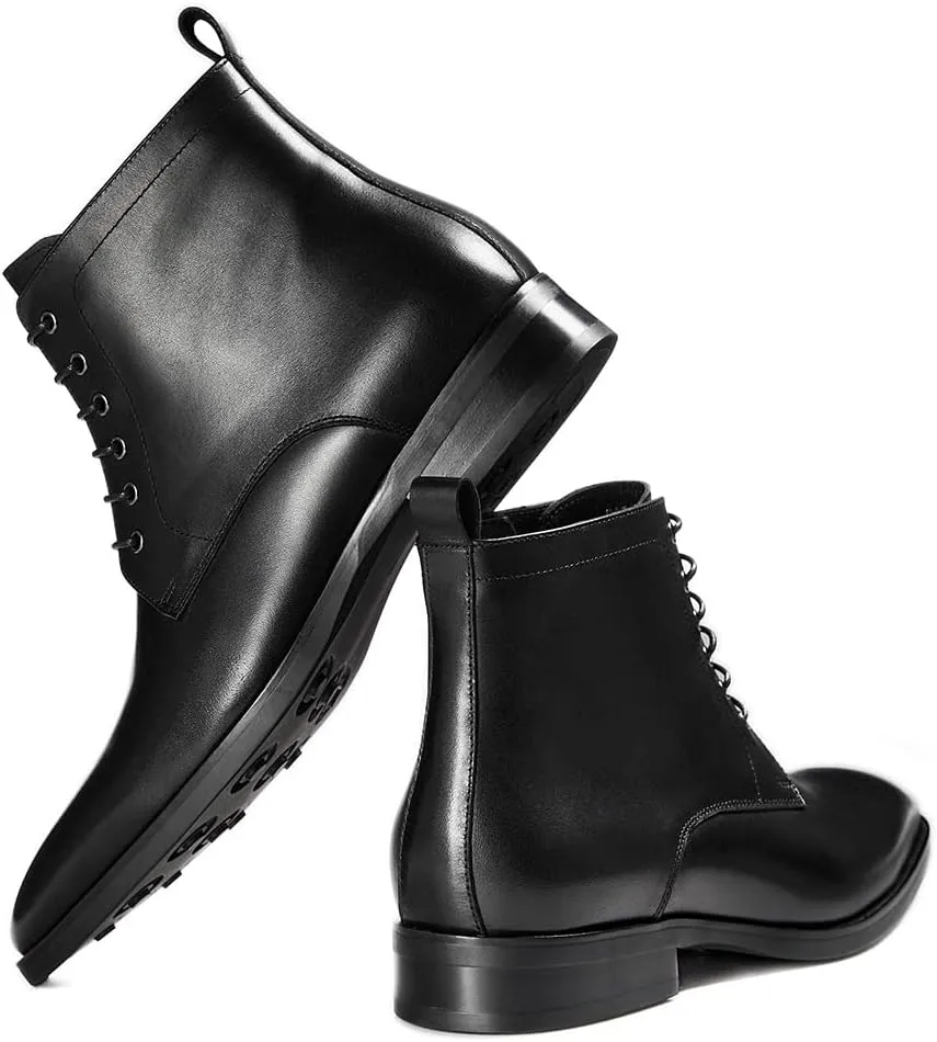 GIFENNSE Mens Chukka Boots Mens Dress Boots Oxford Leather Boots Famal Chelsea Boots for Men