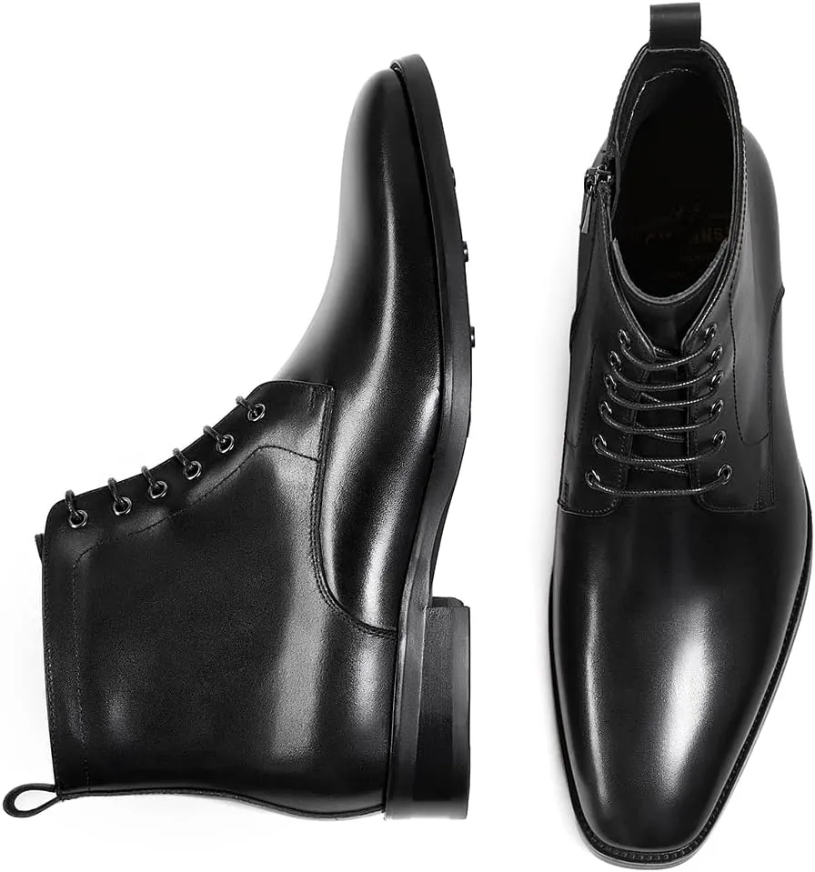 GIFENNSE Mens Chukka Boots Mens Dress Boots Oxford Leather Boots Famal Chelsea Boots for Men