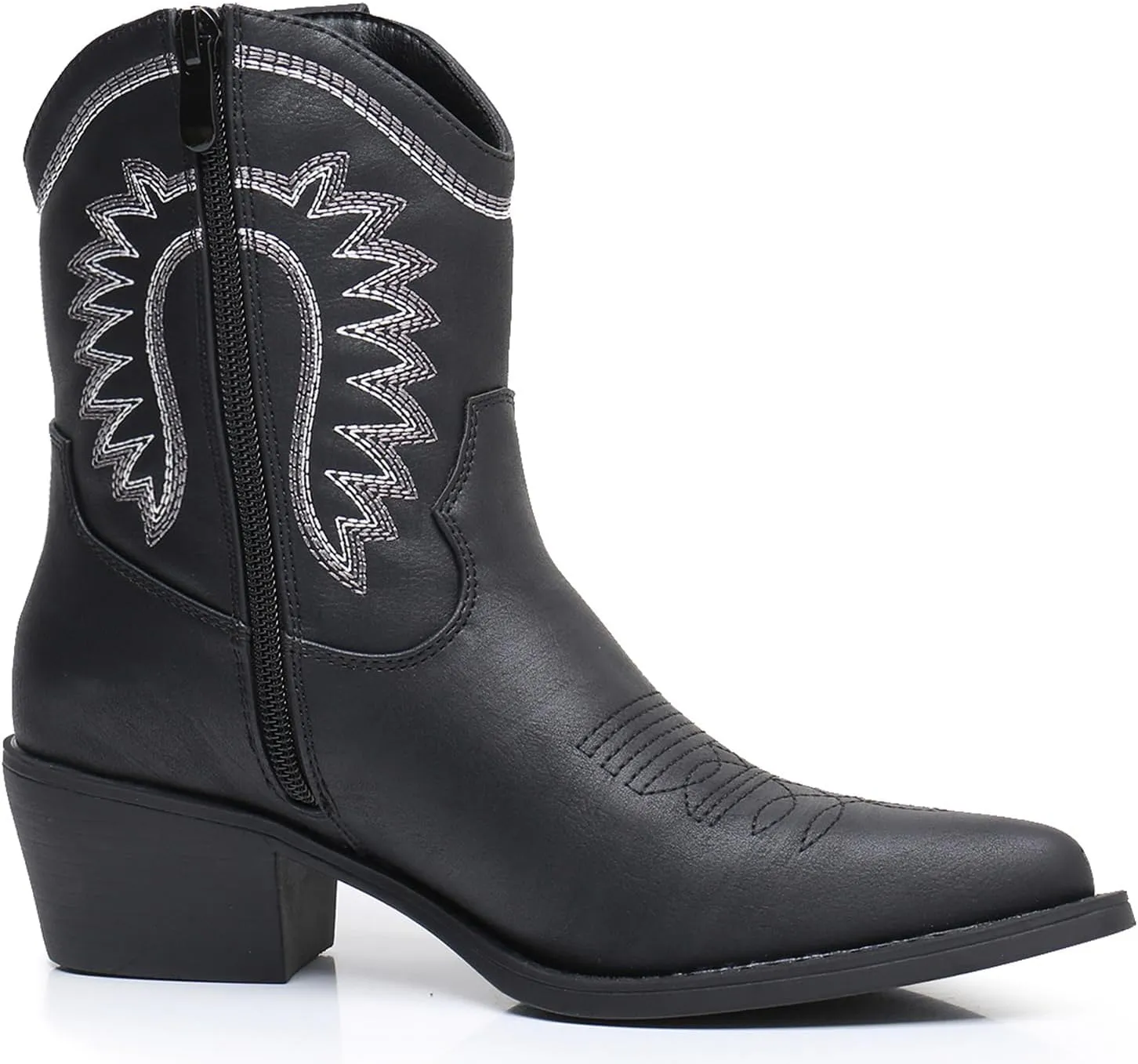 GLOBALWIN Women's Western Charm Cowgirl Boots Mid Calf Comfy Cowboy Boots For Women With Pointed Toe