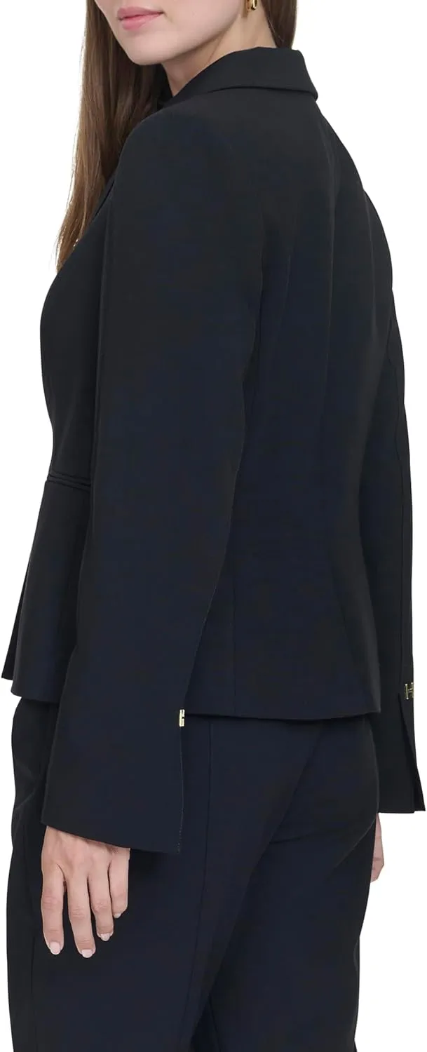 Halston Women's One Button Short Office Workwear Blazer