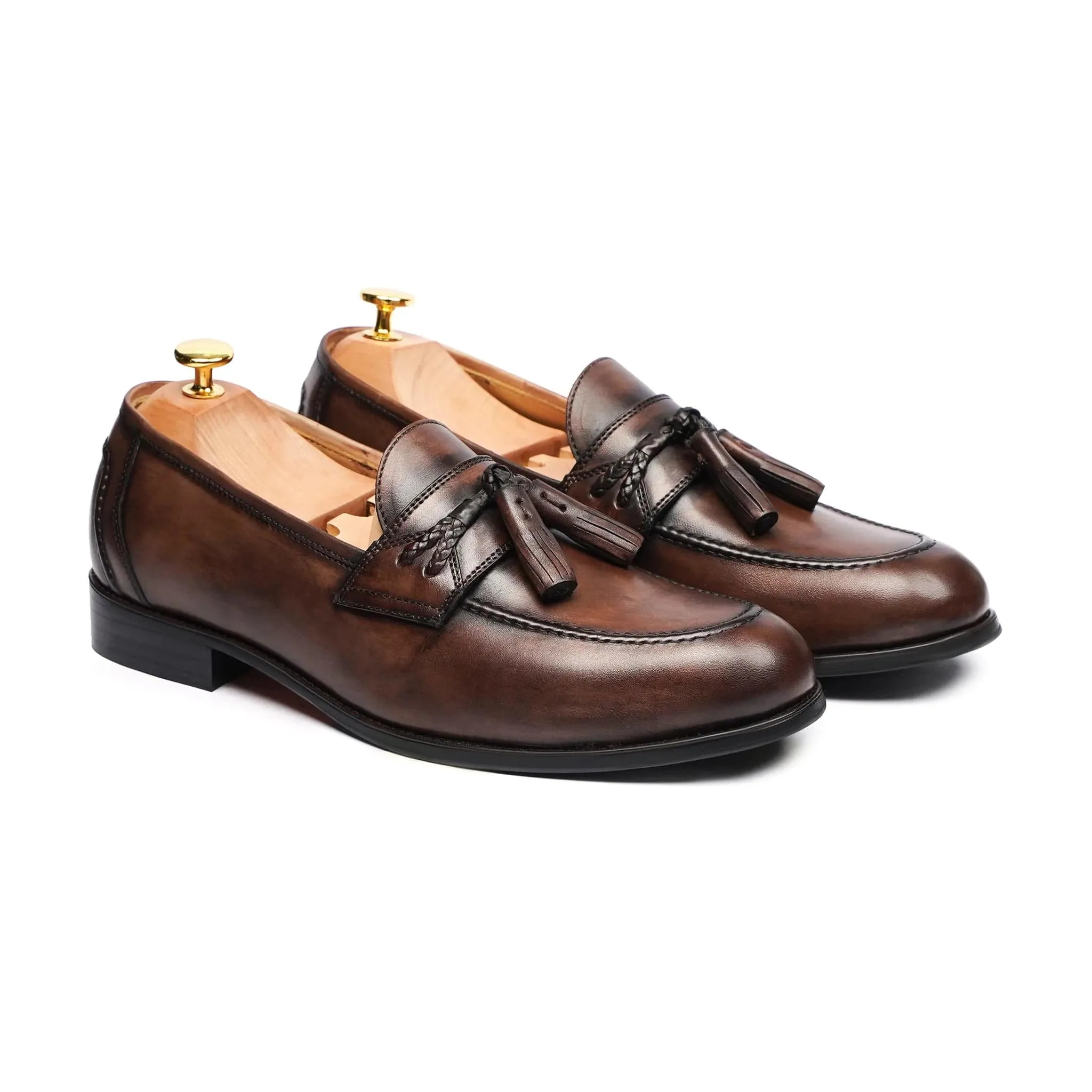 Handmade Custom Calf Leather Mens Loafers