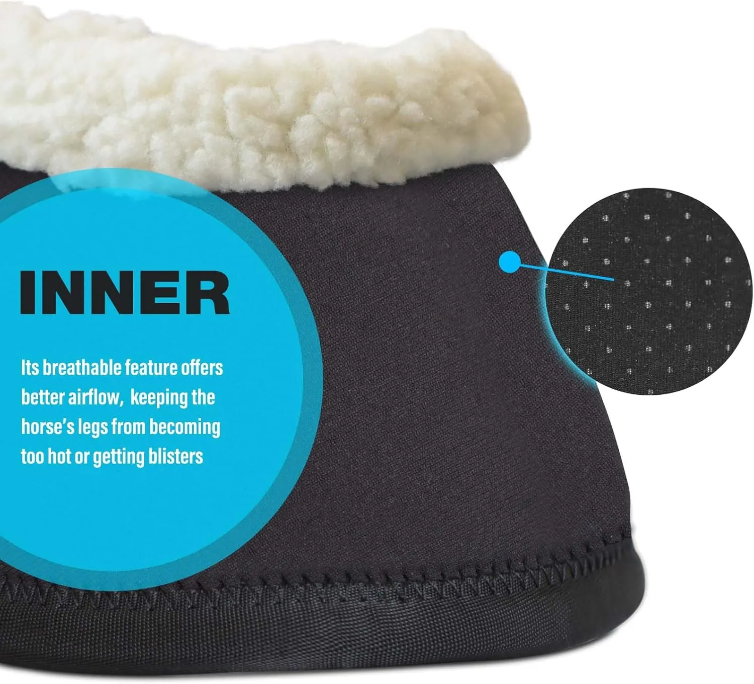 Harrison Howard Bell Boots for Horse Training Hoof Overreach Protection Fleece Lined Bell Boots