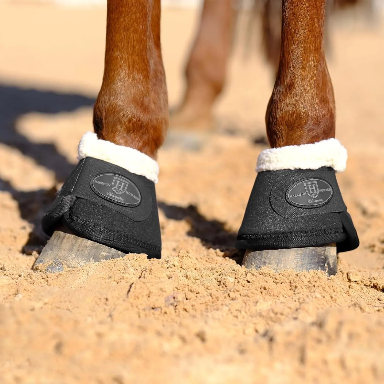 Harrison Howard Bell Boots for Horse Training Hoof Overreach Protection Fleece Lined Bell Boots