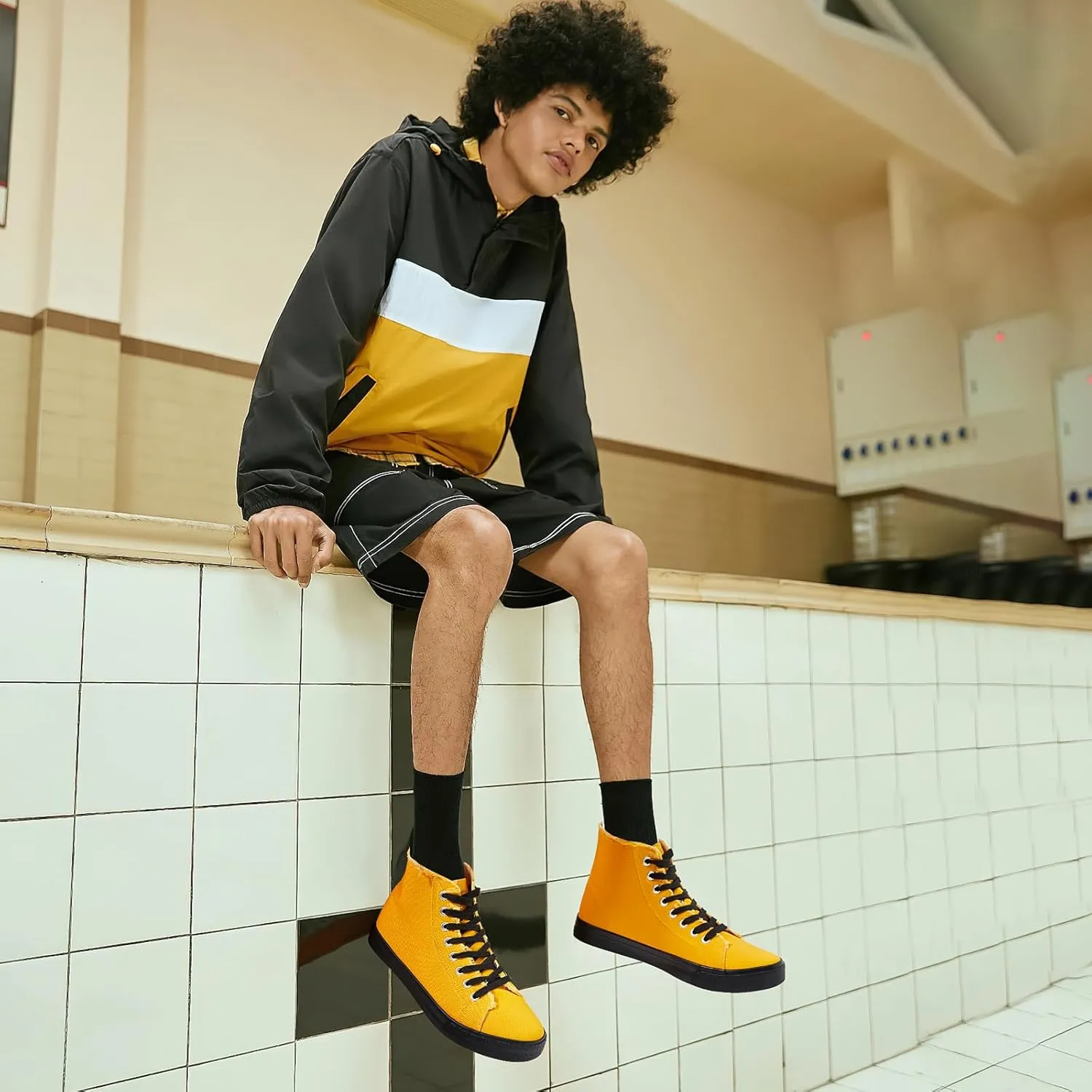 hash bubbie Unisex Canvas High top Sneakers Women's Classic Fashion High Tops Canvas Shoes Casual Tennis Shoes for Men