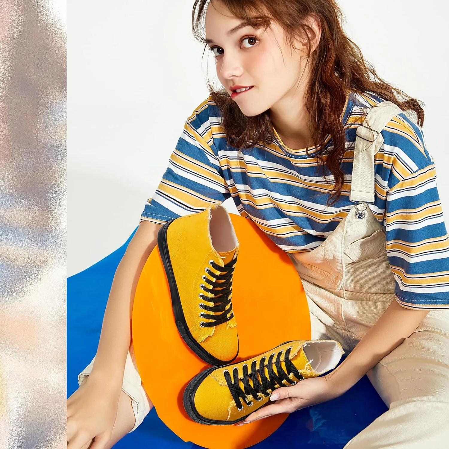 hash bubbie Unisex Canvas High top Sneakers Women's Classic Fashion High Tops Canvas Shoes Casual Tennis Shoes for Men