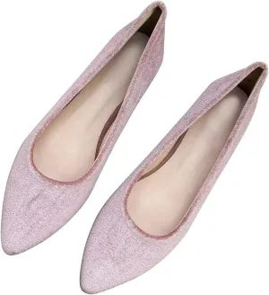 Hee grand Pointed Toe Flats for Women Casual Slip-On Loafers Comfort Work Shoes Velvet Dressy Shoes