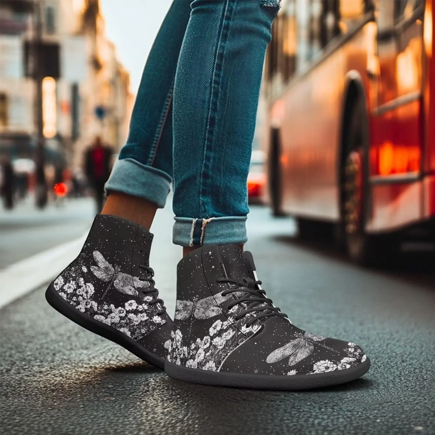 High Top Walking Barefoot Shoes for Men Women Running Sneakers Driving Loafers Work Training Shoes
