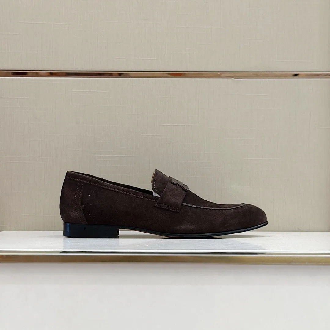 HM Faubourg Loafer In Dark Brown Suede 118746