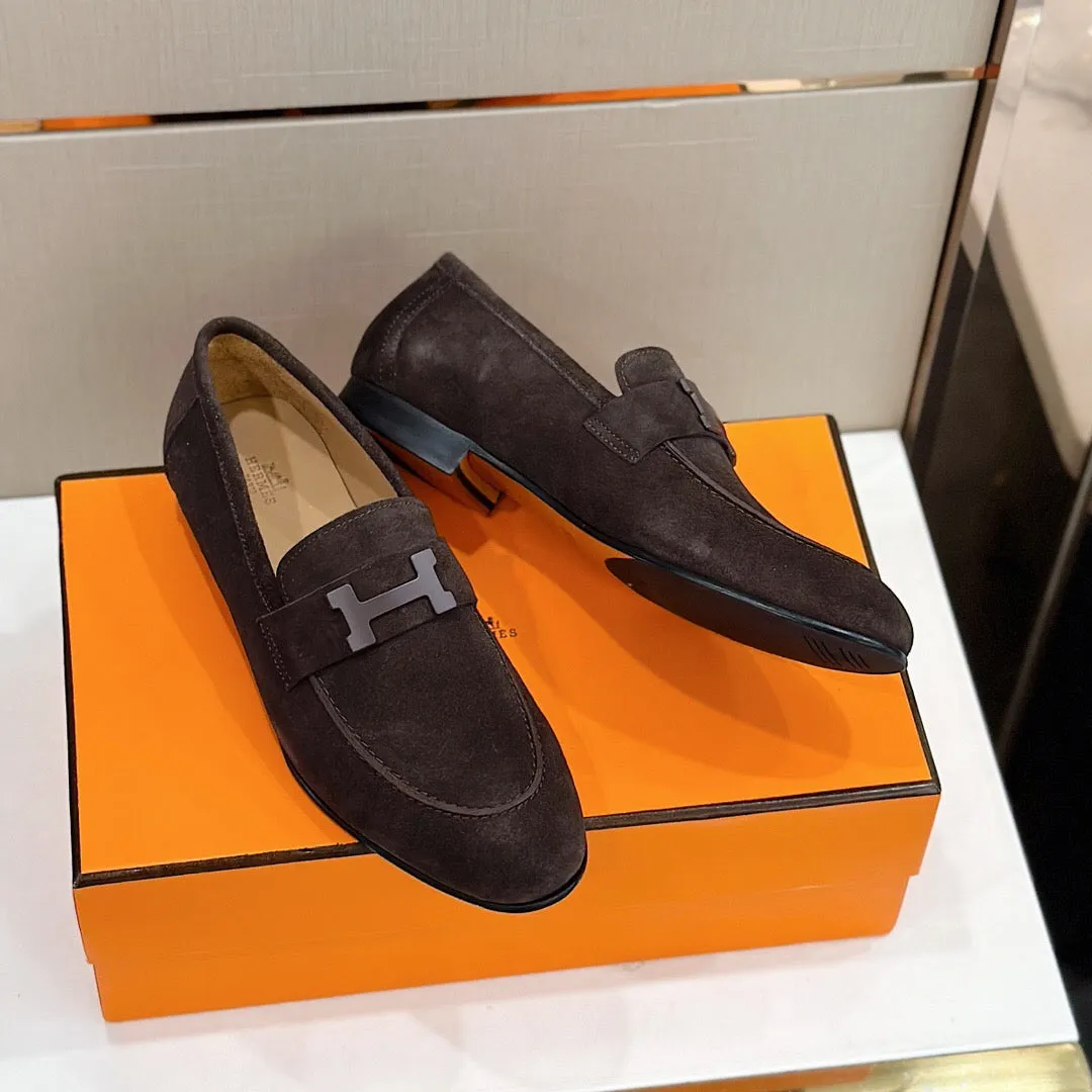 HM Faubourg Loafer In Dark Brown Suede 118746